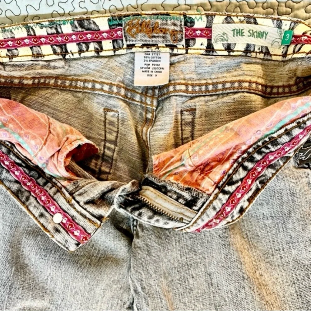Billabong The Skinny Retro Mineral Wash Worn Denim Skinny Jeans Size 3